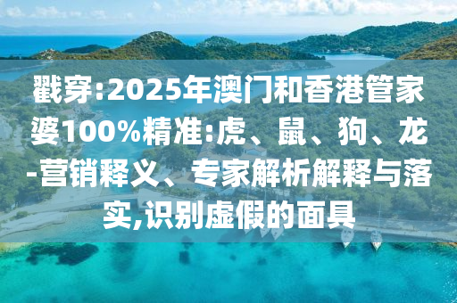 戳穿:2025年澳門和香港管家婆100%精準(zhǔn):虎、鼠、狗、龍-營銷釋義、專家解析解釋與落實(shí),識別虛假的面具